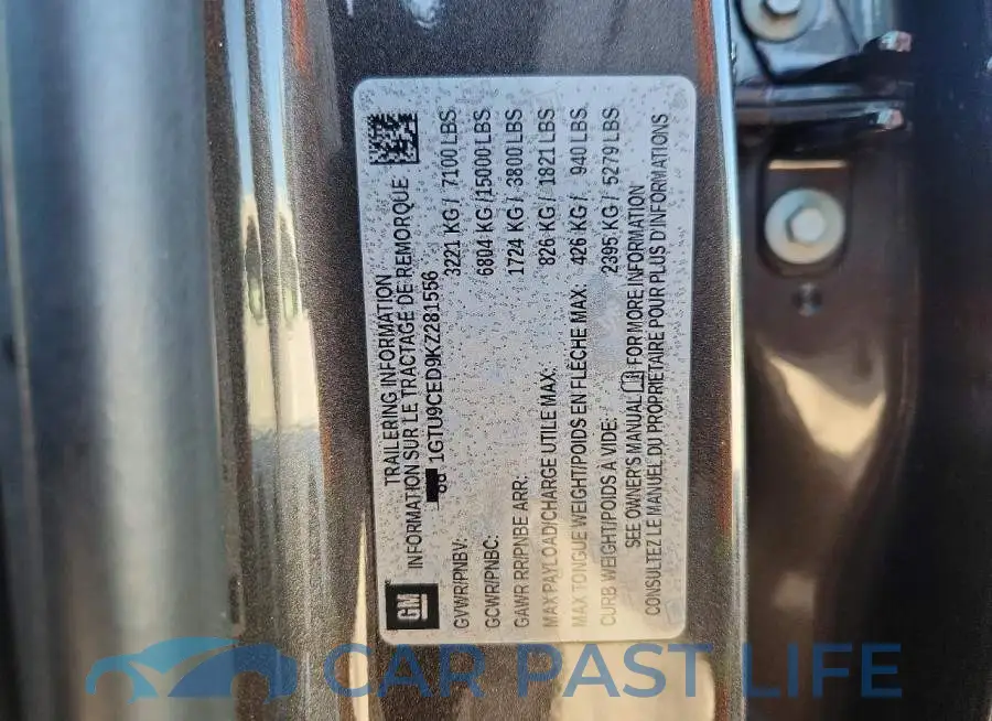 1GTU9CED9KZ281556# 12