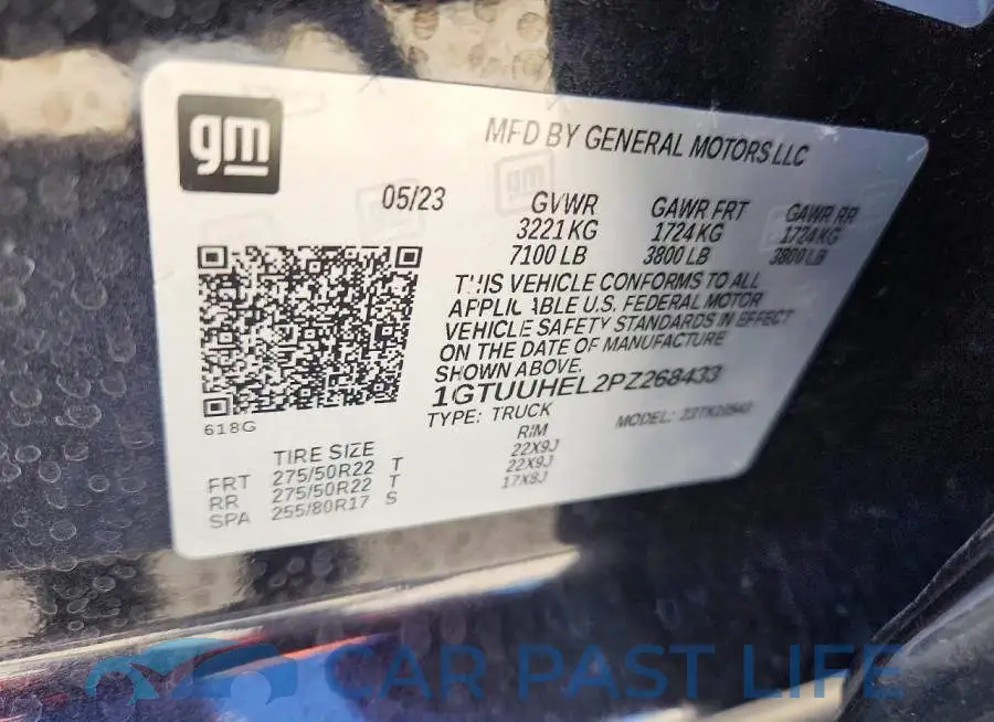 1GTUUHEL2PZ268433# 12