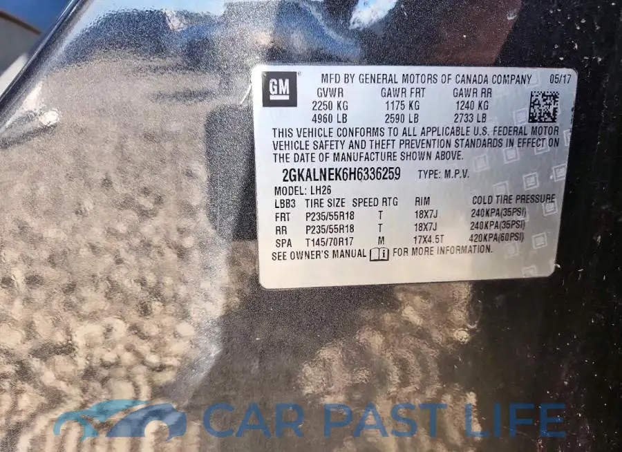 2GKALNEK6H6336259# 13