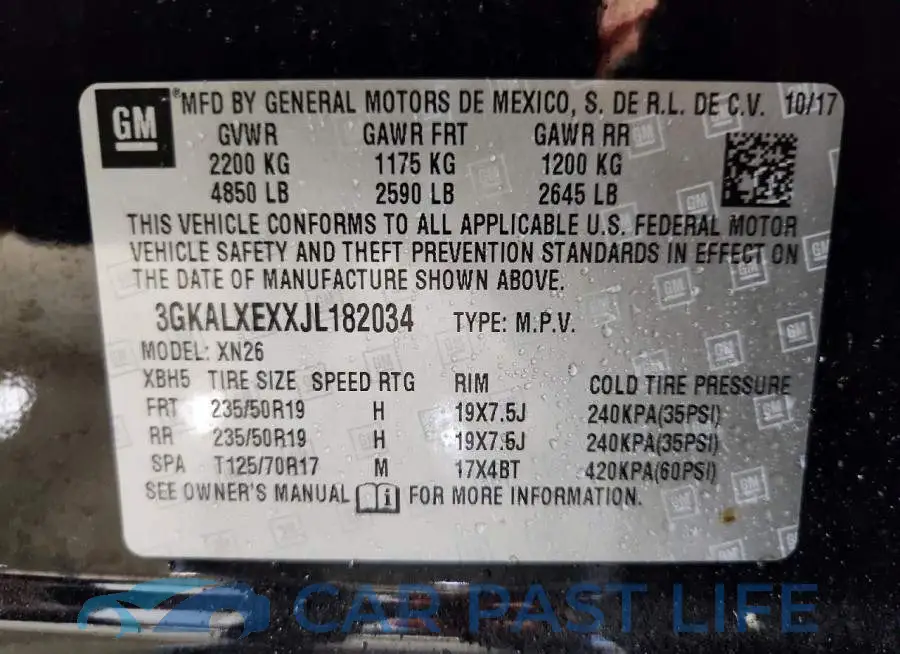 3GKALXEXXJL182034# 12