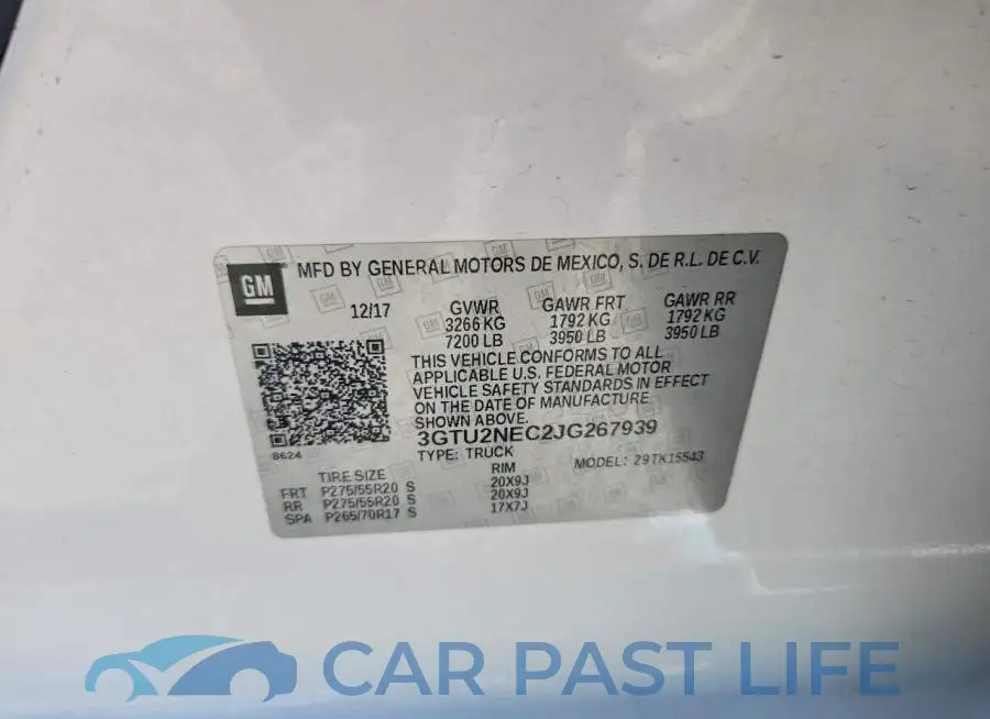 3GTU2NEC2JG267939# 12