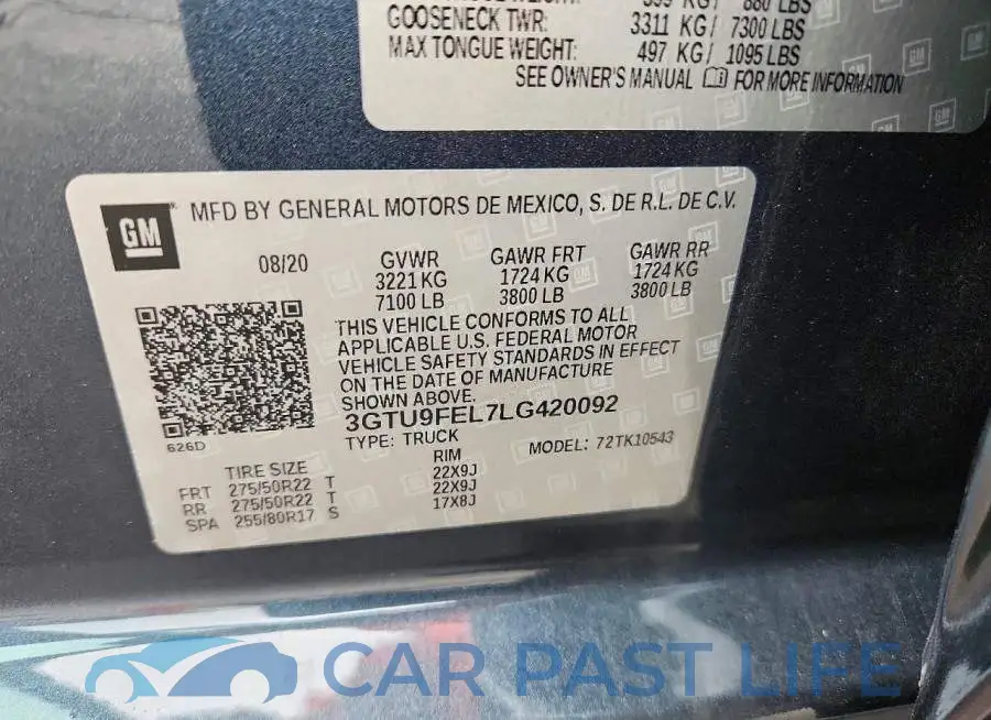 3GTU9FEL7LG420092# 12