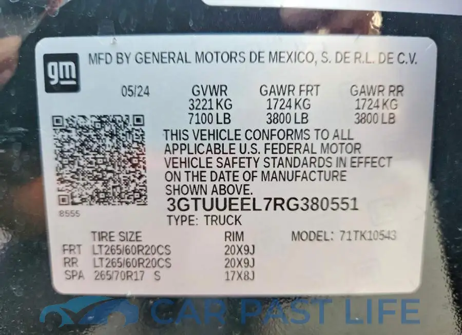 3GTUUEEL7RG380551# 12