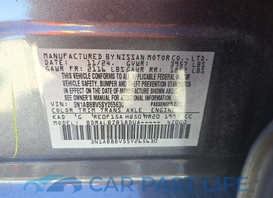 3N1AB8BV5SY265630# 12