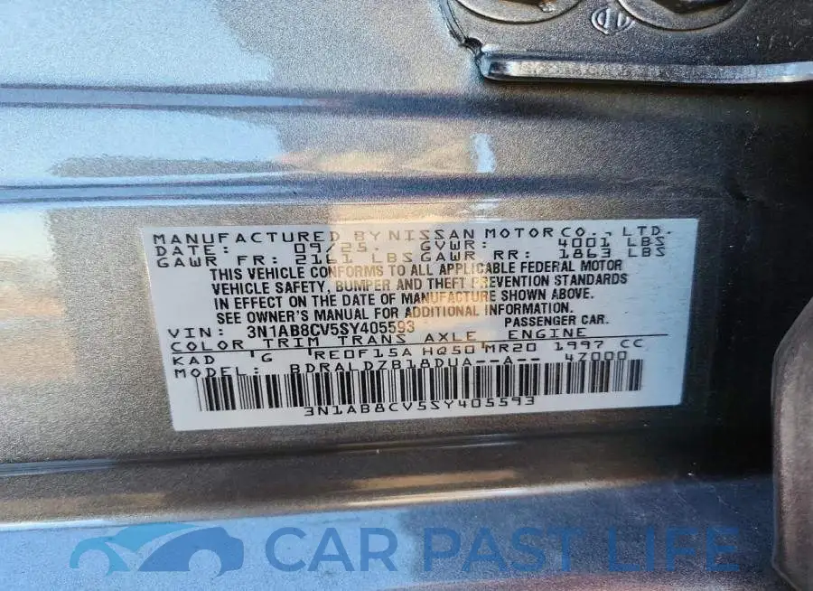3N1AB8CV5SY405593# 13