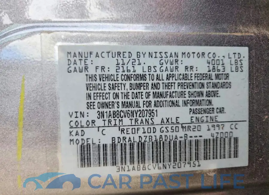 3N1AB8CV6NY207951# 13