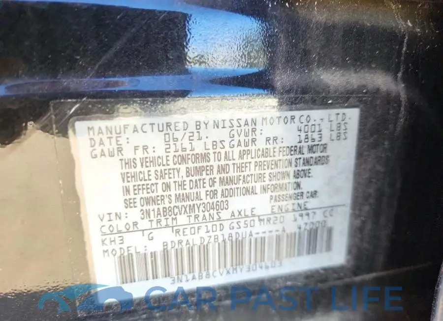 3N1AB8CVXMY304603# 12