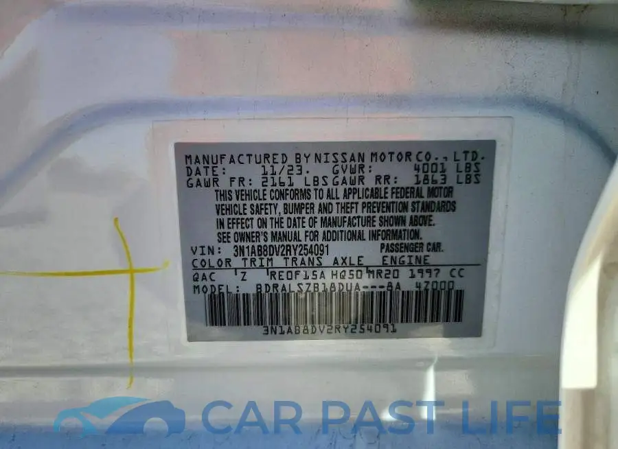 3N1AB8DV2RY254091# 13