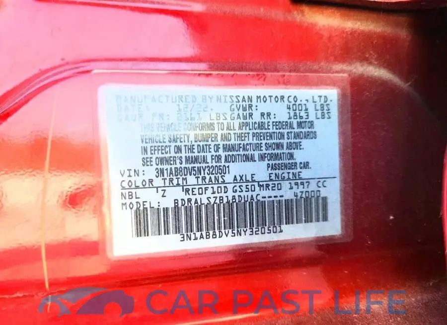 3N1AB8DV5NY320501# 12