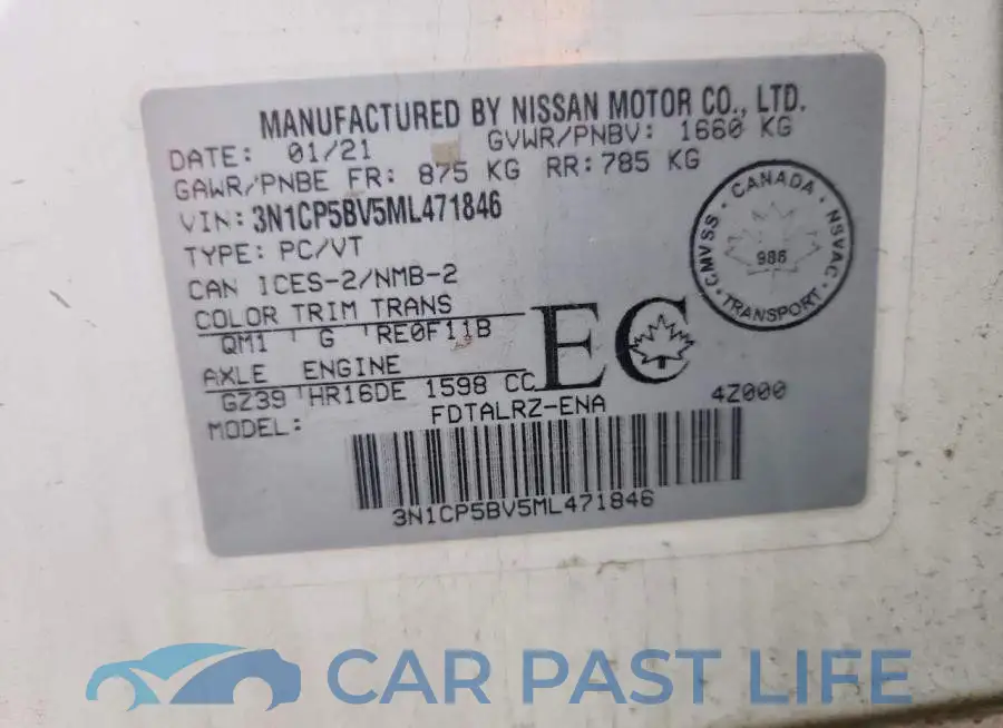 3N1CP5BV5ML471846# 12