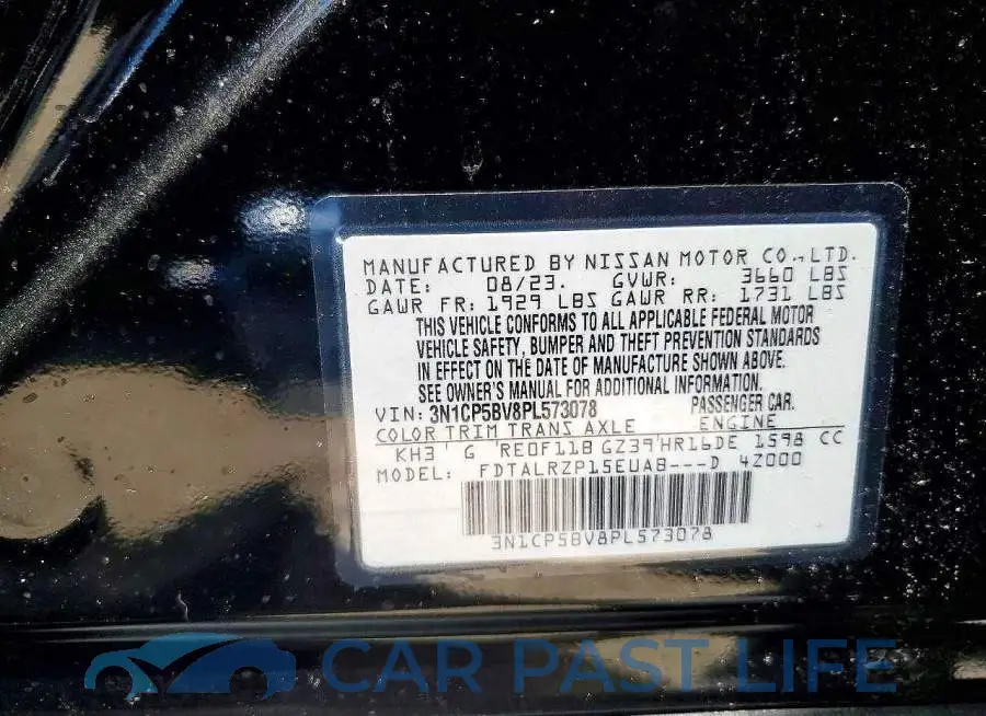 3N1CP5BV8PL573078# 12