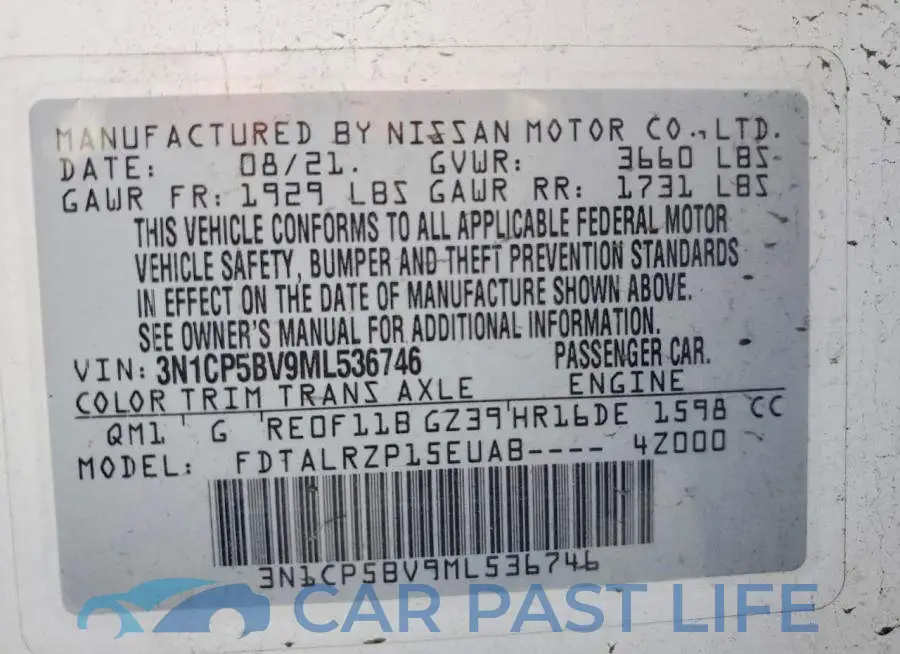 3N1CP5BV9ML536746# 14