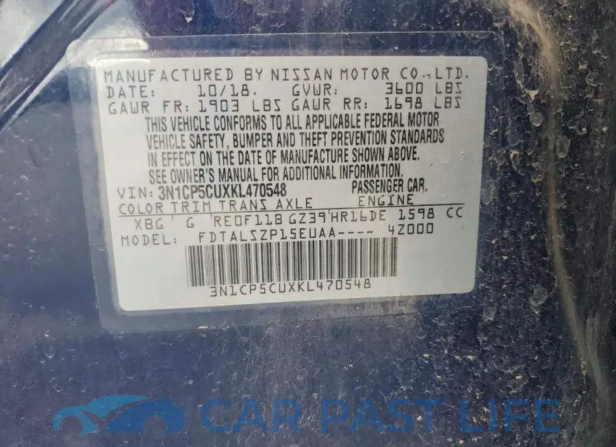 3N1CP5CUXKL470548# 13