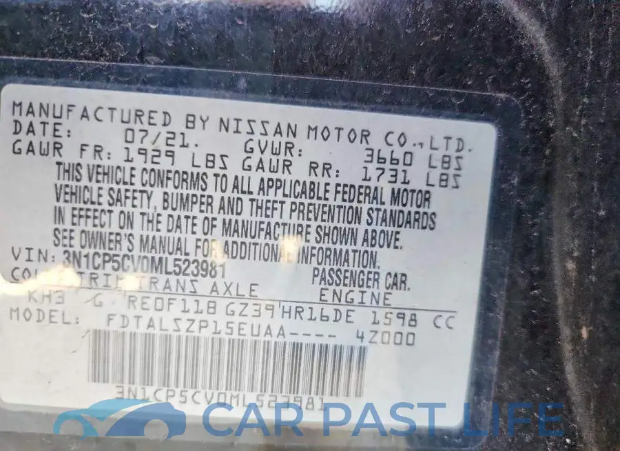 3N1CP5CV0ML523981# 13