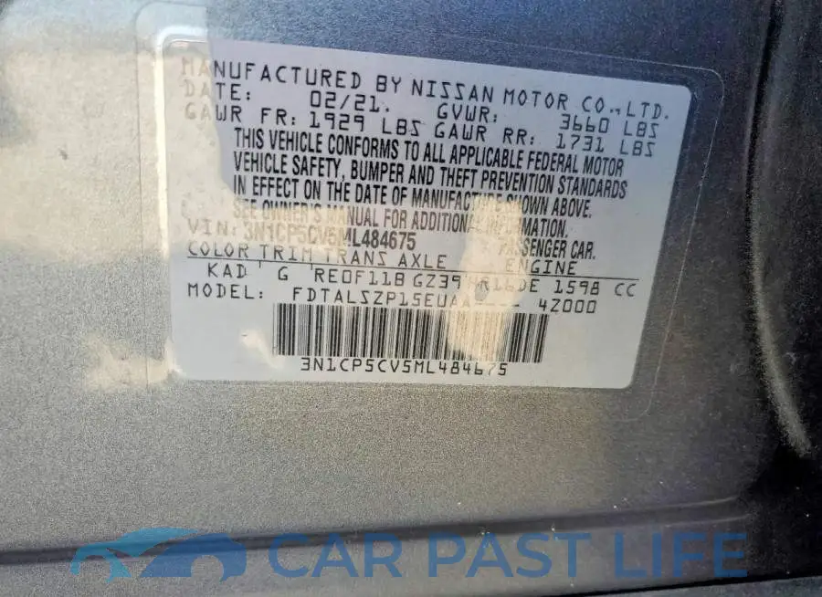 3N1CP5CV5ML484675# 14