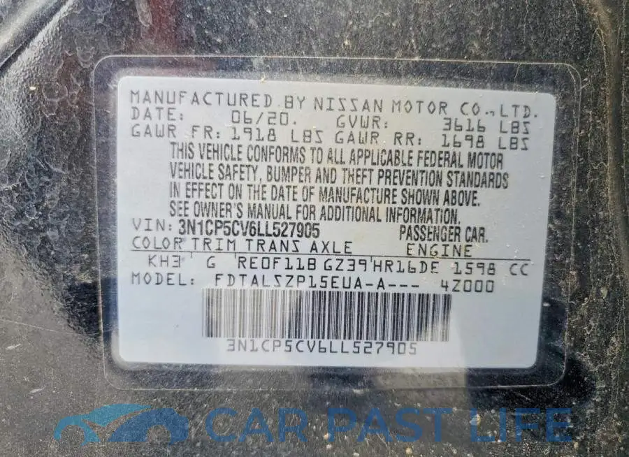 3N1CP5CV6LL527905# 13