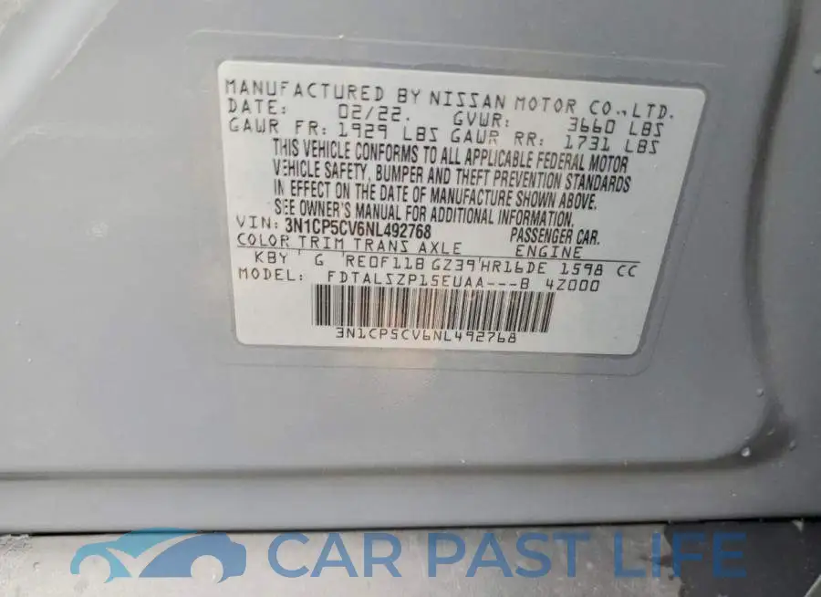 3N1CP5CV6NL492768# 13