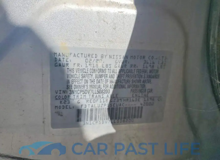 3N1CP5DV7LL508200# 12