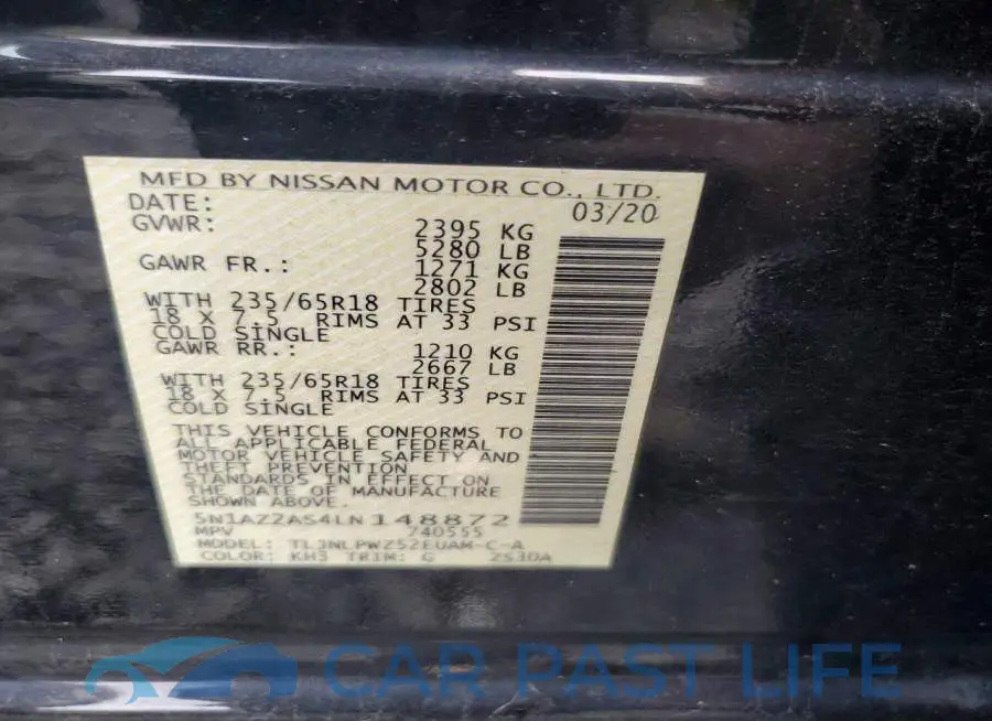 5N1AZ2AS4LN148872# 13