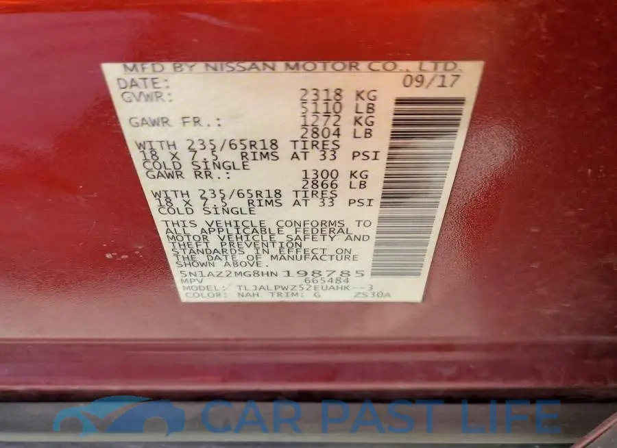 5N1AZ2MG8HN198785# 13