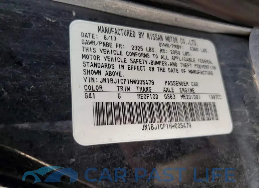 JN1BJ1CP1HW005479# 13