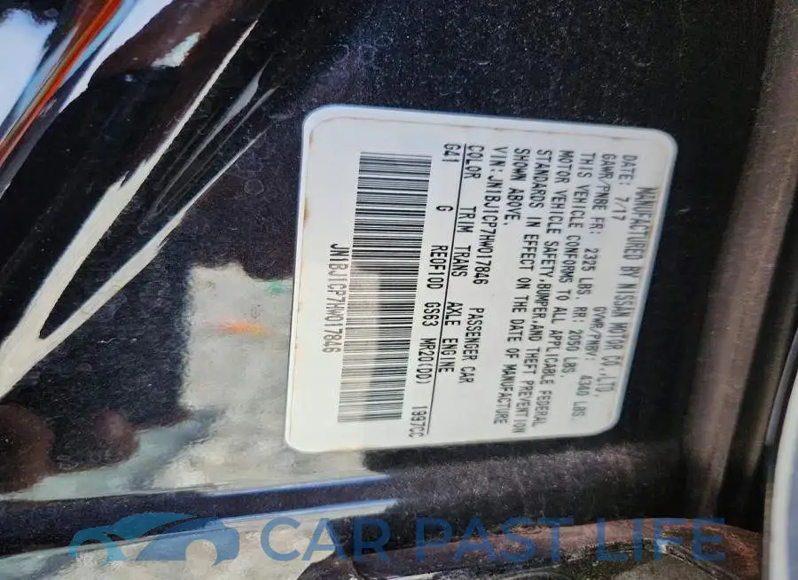 JN1BJ1CP7HW017846# 12