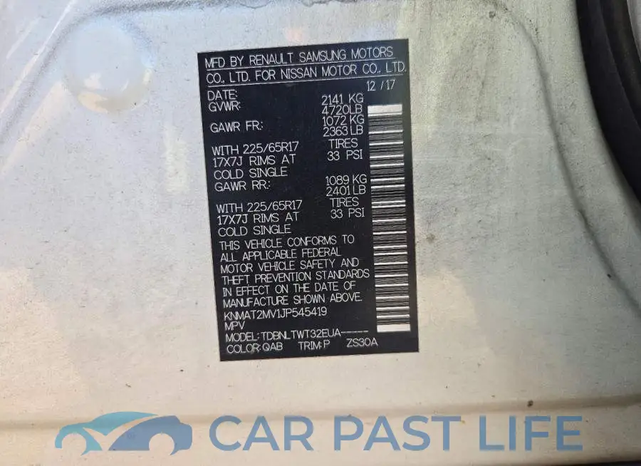 KNMAT2MV1JP545419# 12