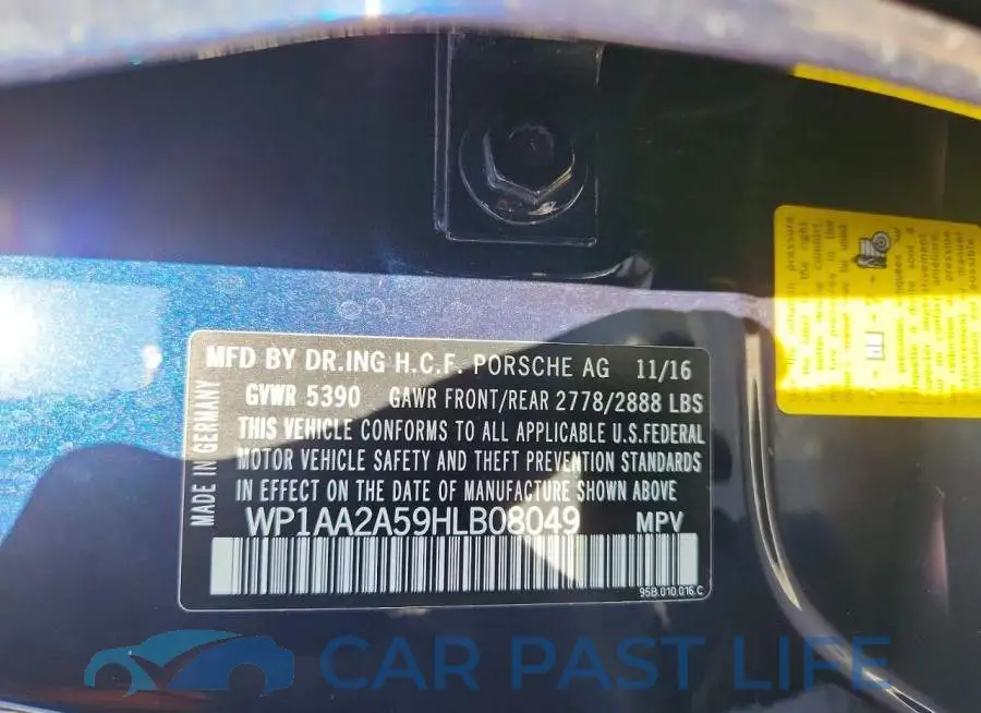 WP1AA2A59HLB08049# 13