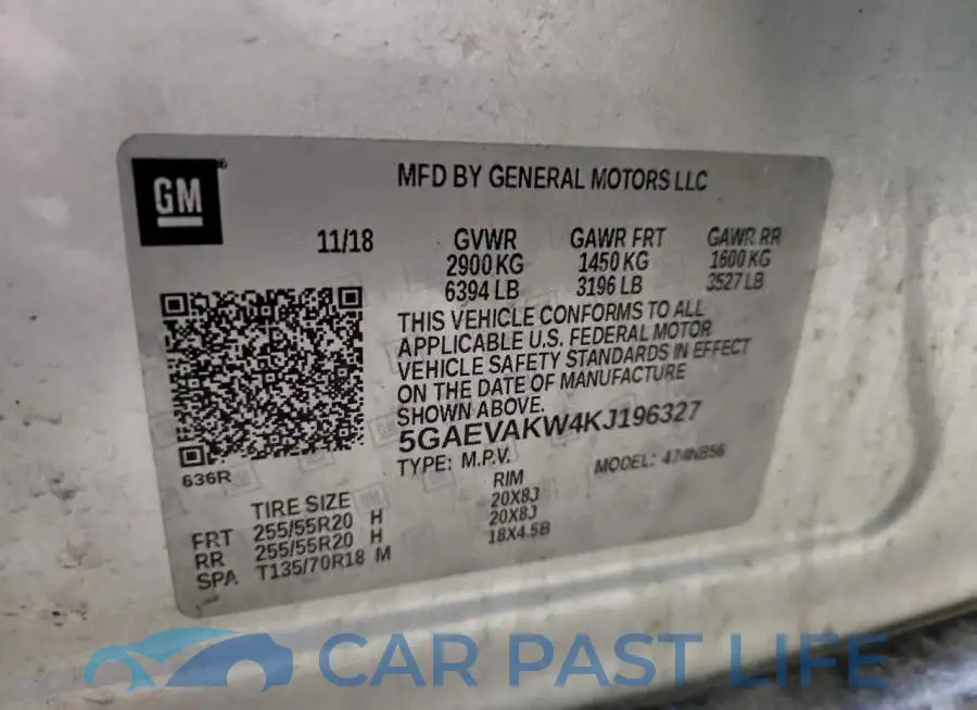 5GAEVAKW4KJ196327# 13