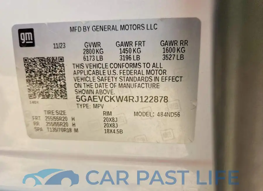5GAEVCKW4RJ122878# 13