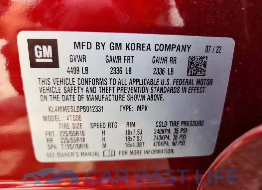 KL4MMESL0PB012331# 14