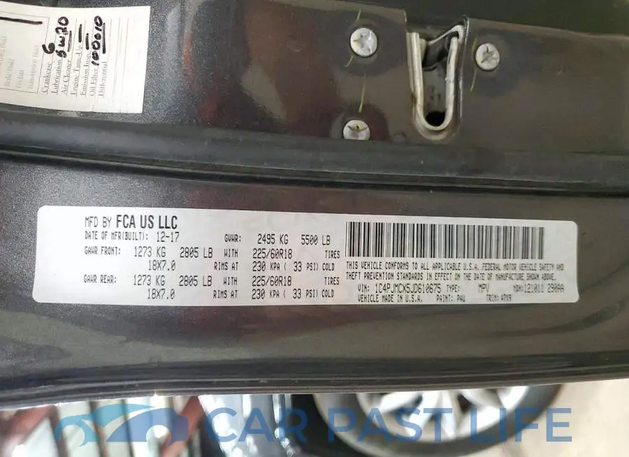 1C4PJMCX5JD610675# 13