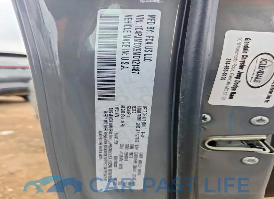 1C4PJMDX9MD121487# 12