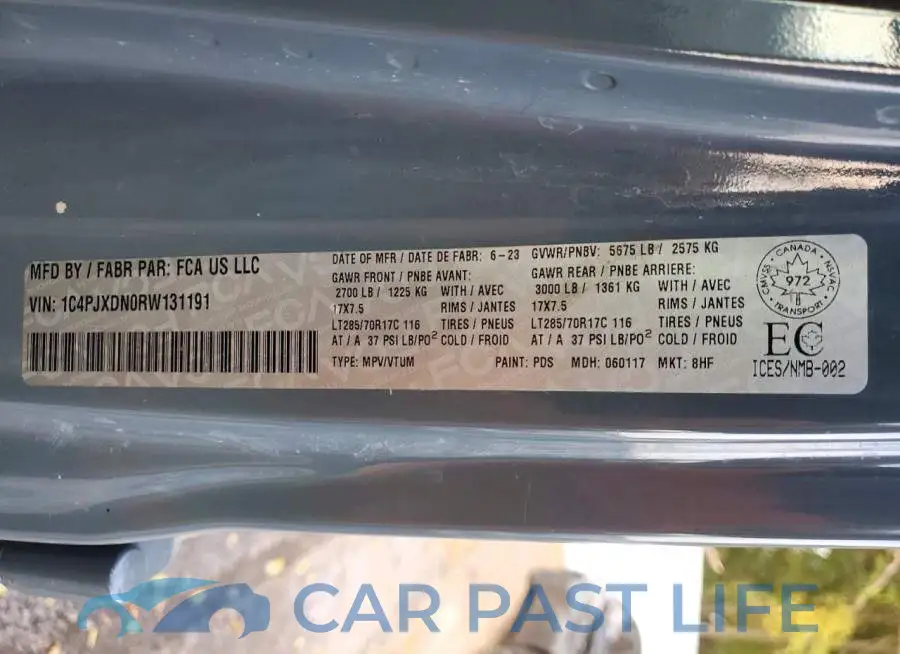 1C4PJXDN0RW131191# 13