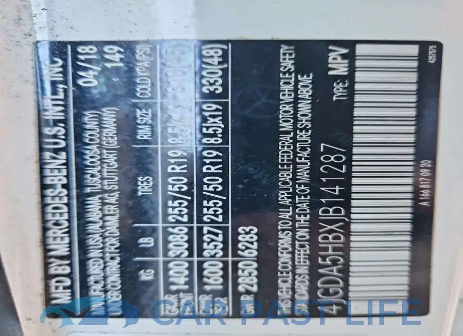 4JGDA5HBXJB141287# 14