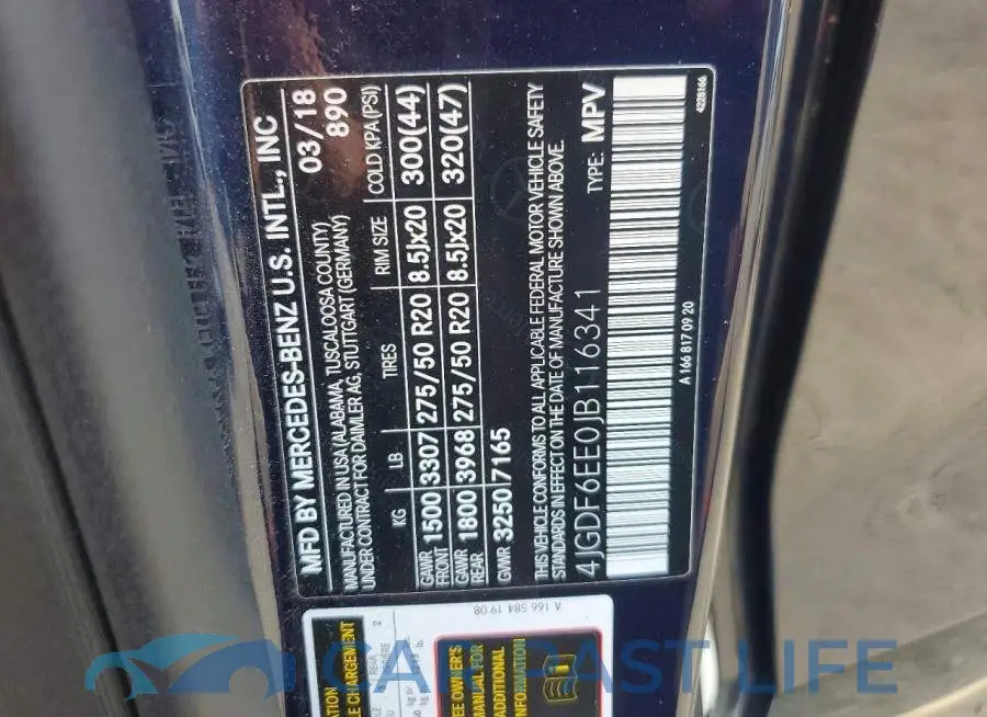 4JGDF6EE0JB116341# 13