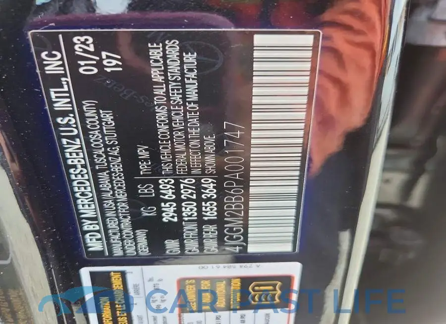 4JGGM2BB6PA001747# 12