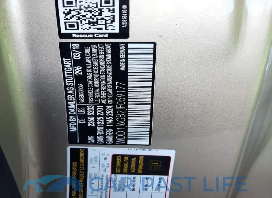 WDD1J6GB2JF059177# 13