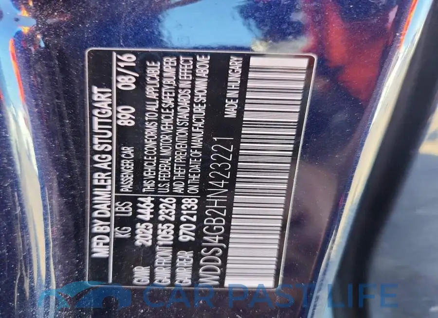 WDDSJ4GB2HN423221# 12