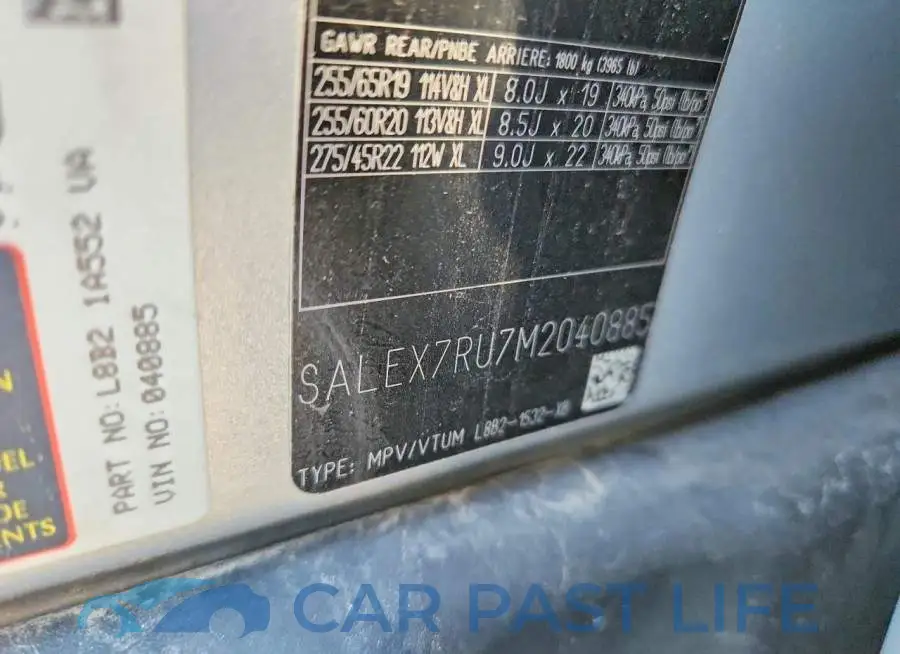 SALEX7RU7M2040885# 14