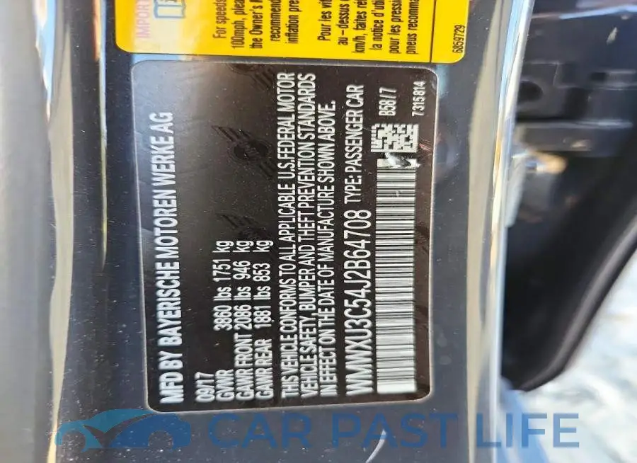 WMWXU3C54J2B64708# 14