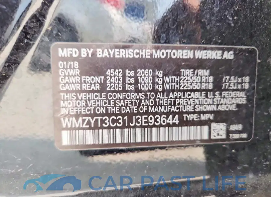 WMZYT3C31J3E93644# 12