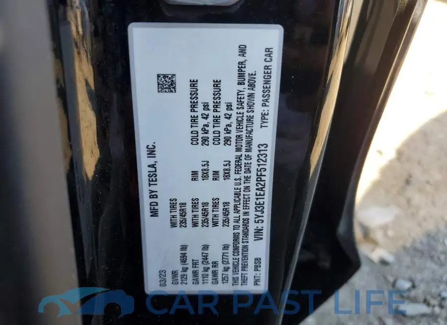 5YJ3E1EA2PF512313# 12