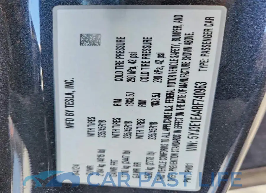5YJ3E1EA4RF740963# 12