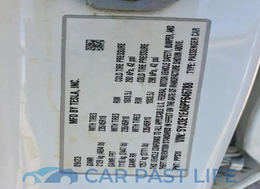 5YJ3E1EA6PF646788# 12