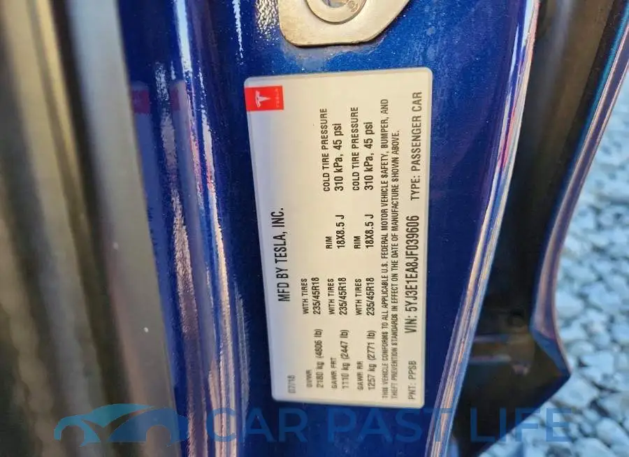 5YJ3E1EA8JF039606# 13