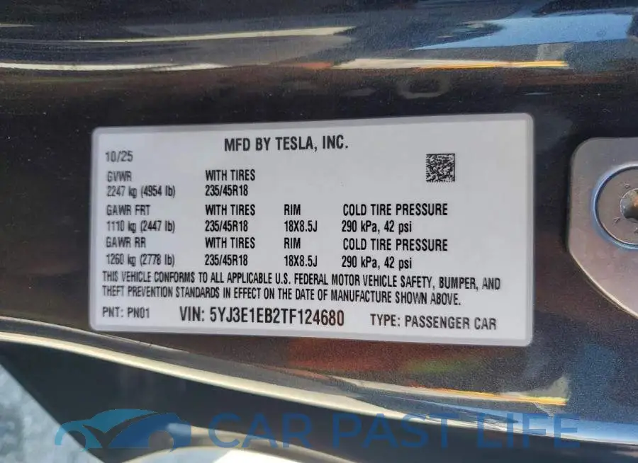 5YJ3E1EB2TF124680# 12