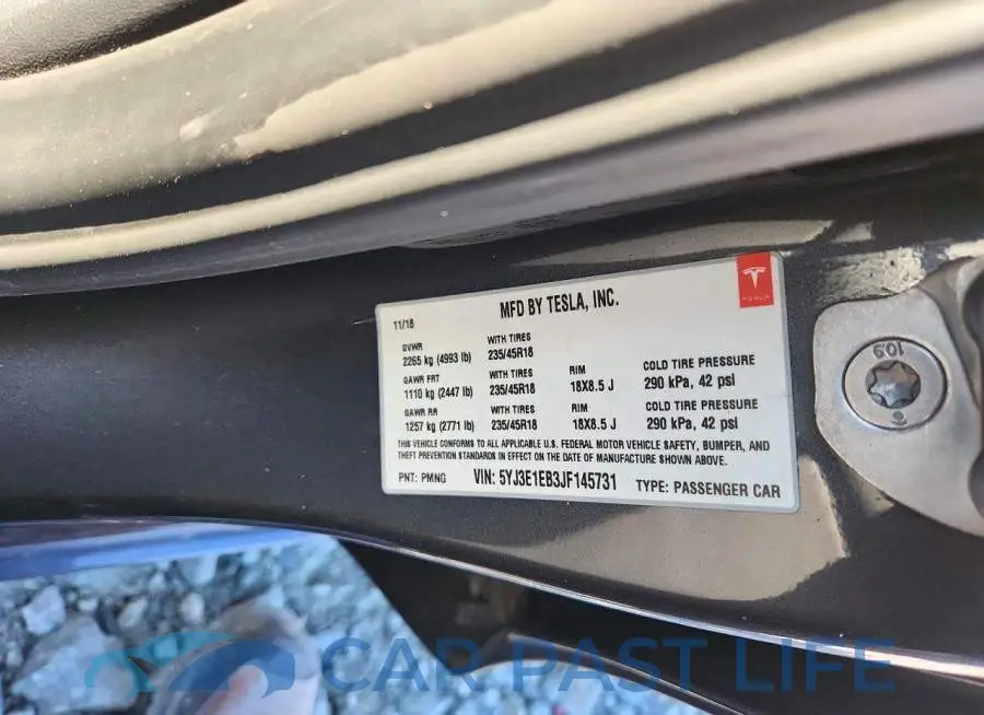 5YJ3E1EB3JF145731# 12