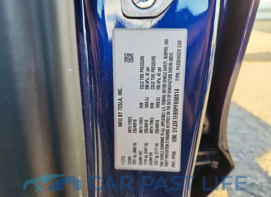 5YJ3E1EB9PF698814# 13