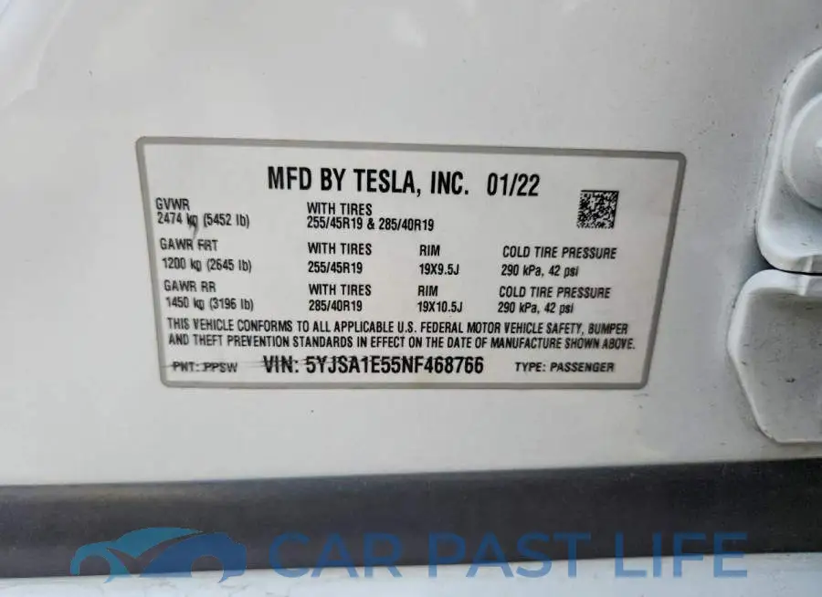 5YJSA1E55NF468766# 12